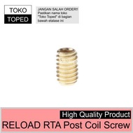 TNTY Reload RTA Post Coil Screw | vape vapor allen baut gold alen