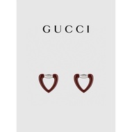 New Arrival Hollow Heart Earrings Letter Logo Ladies Encore Red P6IT e0a