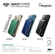 EGO MagPower 12000mAh Magsafe 15W 數顯行動電源