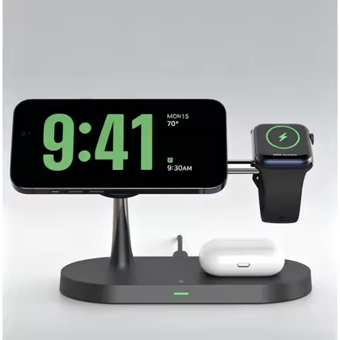 3 In 1 Fast Wireless Charging Stand Station for iPhone 12-17 Apple Watch Series 4-10 AirPods 2 3 Pro