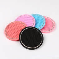 [ready stock] Car Coaster PVC Travel Auto Cup Mats Insert Coaster Anti Slip Vehicle Interior Accesso