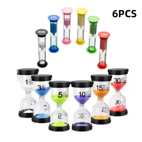 6/1PCS 1/3/5/10/15/30 Hourglass Minutes Sand Watch Sandglass Timer Watch Clock Gift Children Sand Ti
