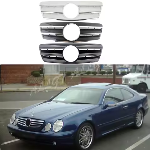 Front Grill Center Hood Grille Bumper For Mercedes-Benz W208 CLK230 CLK240 LK320 CLK350 CLK430 CLK50