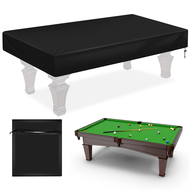 8Ft Billiard Pool Table Cover with Drawstring Waterproof Table Cover for Rectangle Table Black