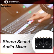 BUR_ TM400 Mini Audio Mixer Passive 1 Input 4 Output 35mm Adjustable Knob Volume Control Multi-Channels Professional Stereo Sound Audio Mixer Audio Accessories