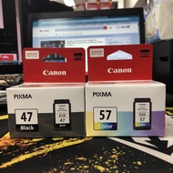 ตลับหมึกอิงค์เจ็ท Canon สีดำ PG-47 / 3 สี Canon CL-57 ของแท้ 100% พร้อมกล่อง