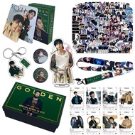 Chenfumeng BTS BTS Member JUNGKOOK Merchandise Gift Box Lanyard Sticker Keychain Tape Gift Box GOLDEN Album Card Set Student Gift