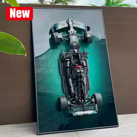 Display Wallboard Compatible with LEGO 42171 Mercedes-AMG F1 Race Car Building Block Model, Adult Co