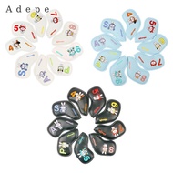Adepe 9 Pieces Golf Iron Club Head Covers Set Lightweight Golf Wedge Covers Set Cute