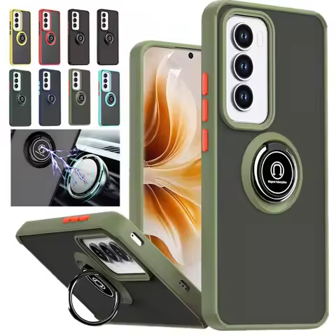 Kickstand Armor Matte Case For Realme C75 4G Realme 14x 5G Cover Ring Magnetic Stand Holder Shockpro