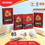 (1 Book) Greebel Campus Boxy Notebook 36 Sheets (1PCS) School Book B5 36-9R I Greebel Notebook