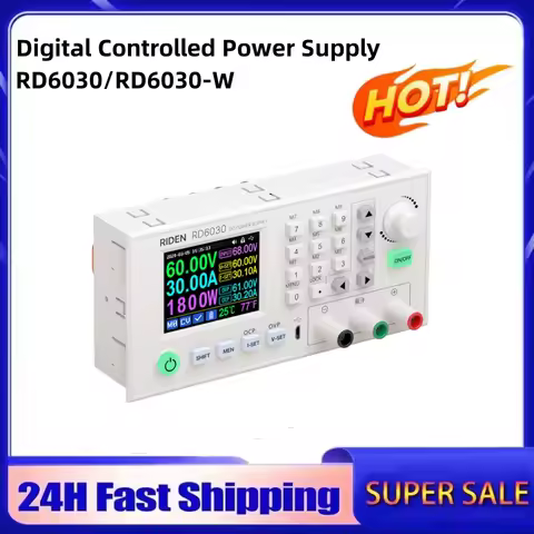 RD RD6030 RD6030W 60V 30A DC Adjustable Step Down Voltage Bench Regulated Power Supply Buck Converte