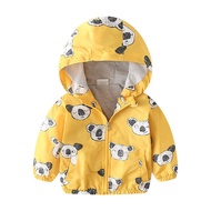 ZZOOI 2022 New Kids Clothes Boys Jackets Children Hooded Zipper Windbreaker Baby Fashion Print Cars 