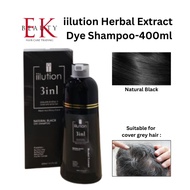 iilution Herbal extract Dye Shampoo 3 in 1-400ml (Natural Brown/Natural Black)