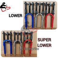 20" Super Lowered Double Fork Chrome 20inch Bicycle Fork Lower Basikal