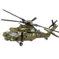 750pcs City WW2 Military Weapon Fighter Aircraft Building Blocks Airplane Helicopter Figures Bricks