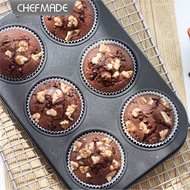 CHEFMADE 6 Cup Muffin Pan Non-stick Muffin Cake Mold Baking Tray Oven Bread Tart Baking Foundation M