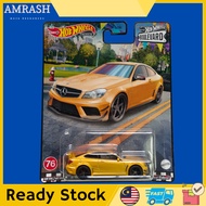 Hotwheels '12 Mercedes-Benz C63 AMG Coupe Black Series Solarbeam Yellow Boulevard #76 (Premium Card)