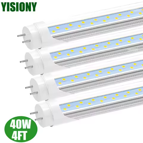 8PCS 4Ft 40W 4000LM 6000K T8 LED Tube Lights 85-265V Double End Powered For T8 T10 T12 Fluorescent B