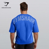 Ready Stock GYM Shark Sports Fitness Fitness Loose Training Squat Muscle Basic Men's Top T-Shirt 916
