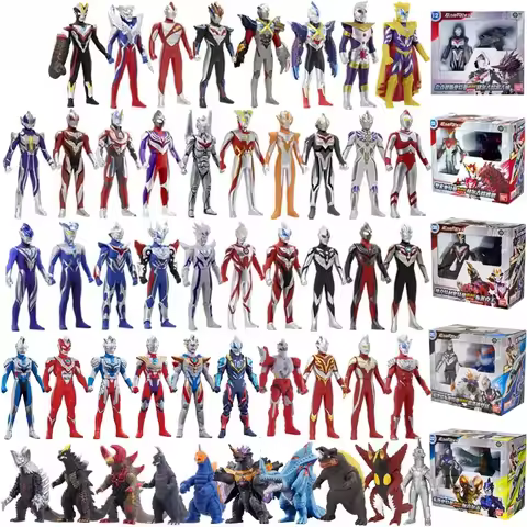 Adorable Soft Vinyl Articulated Ultraman Figures - Blazar Tiga Zeta Zero Decker Geed Belial - Perfec