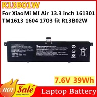 R13B01W 7.6V 39Wh Laptop Battery For XiaoMi MI Air 13.3 inch 161301 TM1613 1604 1703 fit R13B02W