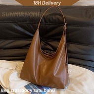 In STOCK SUNMI&HOME Niche Design Vintage Shoulder Bag N165 Fashion PU Leather Handbag Casual Commute