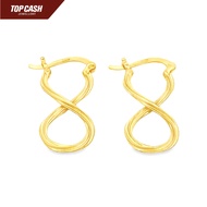 Top Cash Jewellery 916 Gold Twist Of Forever Loop Earrings