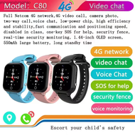Smart Watch C80 Children's Phone Watch 4G All Net Wi Fi 1.44 "SOS WeChat Student Watch qingyuanshangmao
