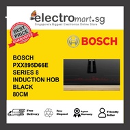 BOSCH PXX895D66E Series 8 Induction hob with integrated ventilation system 80 cm surface mount with 