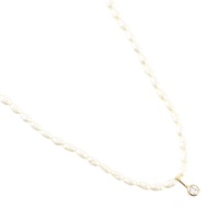 TASAKI 珍珠項鍊，珍珠 x 18K黃金 x 鑽石，0.14克拉，約8.3克，女士款 [二手]
