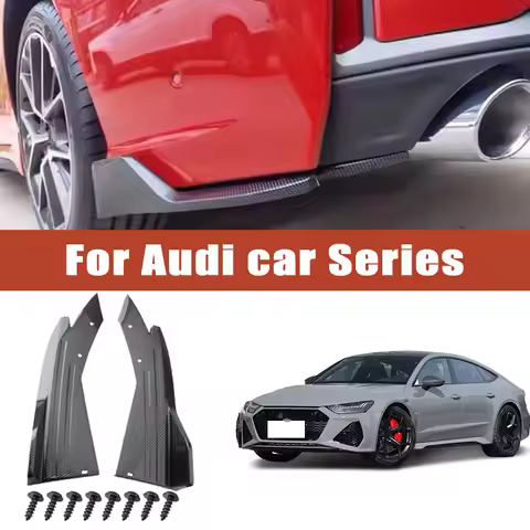 2pcs Rear Bumper Spoiler Lip Splitter Diffuser Anti-Crash Winglet Car Mod For Audi A3 A4 A5 A6 Q3 Q5