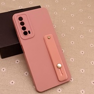 Carristo Huawei Y7A Simple Back Silicone Case with I-Ring Ring Soft TPU Cover Casing Phone Mobile Co