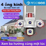Yoosee outdoor wifi Camera F40JD 4 eyes view 3 screens 18.0 mpx, 3 eyes rotate 360 degrees, 2-way co