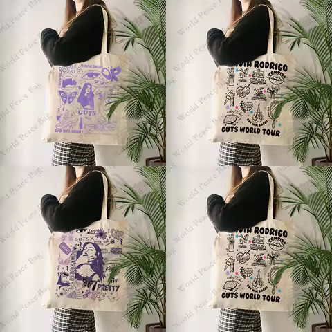 1 pc Olivia Guts Tour patternTote Bag Shoulder Bag Summer Beach holiday Bag Olivia Bad Idea Right So