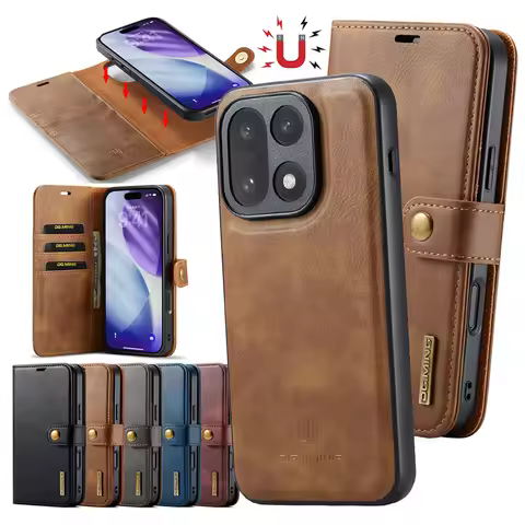 2 in 1 Magnetic Flip Leather Case for One Plus OnePlus 11 12 13 15 1+11 1+12 1+13 1+15 Wallet Cards