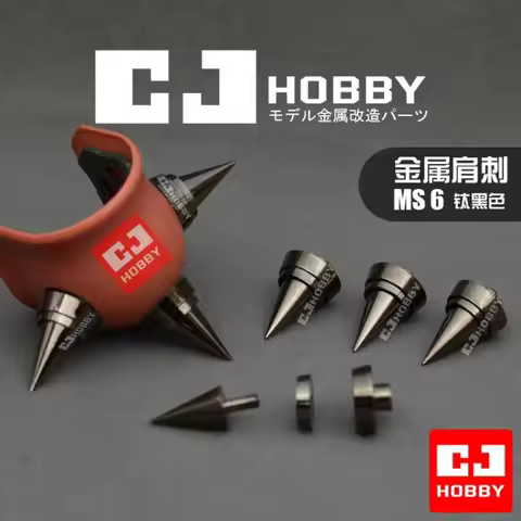 CJ HOBBY CJ-1115 MG ZAKU Special Metal Shoulder Spikes MS6 Titanium Black for 1/144 MG ZAKU Hobby DI