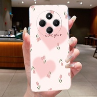 ดีไซน์ใหม่สำหรับ Redmi 14C POCO C75เคสใสหรูหราแฟชันสุดเท่ลายดอกไม้ผีเสื้อฝาครอบโทรศัพท์ TPU นิ่มสำหร