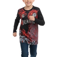 【LAVINO】Jersi Bercorak Naga Lengan Panjang Kanak Kanak Kain Sejuk Baju Jersi Naga Budak Lelaki TK20