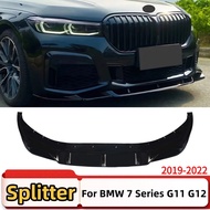 Front Deflector Bumper Lip Protector Splitter For BMW 7 Series G11 G12 2019-2022 Air Dam Carbon Fibe