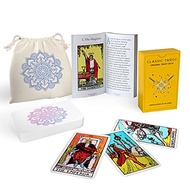Sagesight Classic Tarot Cards Deck with Guidebook & Premium Linen Carry Bag - Original Pamela Colman