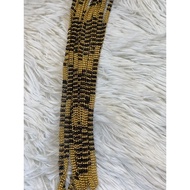 Simple black and gold bead mangalsutra. Long chain.