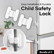 🔥 Bundle of 2🔥LY Kid Safety Lock 🔥 Easy installation. 🔥 can lock Fridge door/ cupboard/ drawer