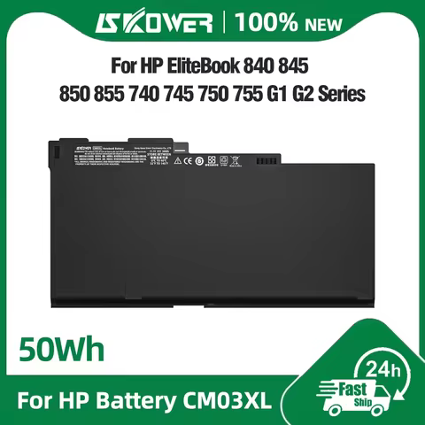 HP Battery CM03XL for SKOWER 50Wh CM03XL Battery for HP EliteBook 740 745 750 755 840 845 850 855 G1