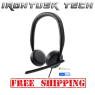 Dell WH3024 Wired Headset with AI Noise Cancellation - 3 Years Dell Warranty - Free Shipping