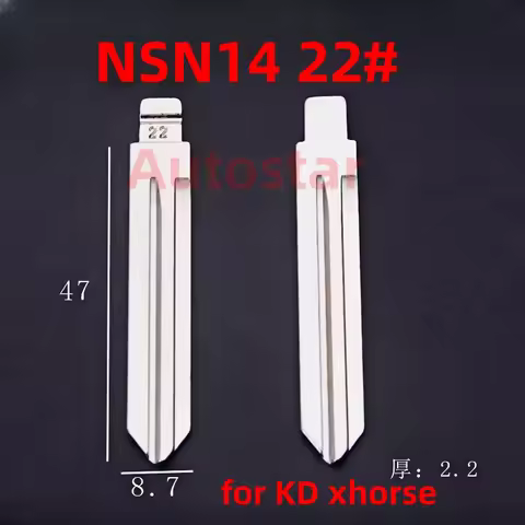 10pcs/lot Car Flip Key Blade NSN14 KD Key Blank 22# for Nissan Altima Bluebird Kicks QASHQAI TIIDA f