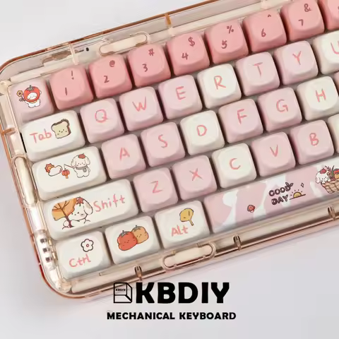 KBDiy Cute Autumn Dog Keycaps MOA Profile PBT Keycap for Mechanical Keyboard DIY Cat Pig Panda for A