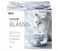 GEX GLASSY R 二代貓用靜音透明飲水機 1.5L