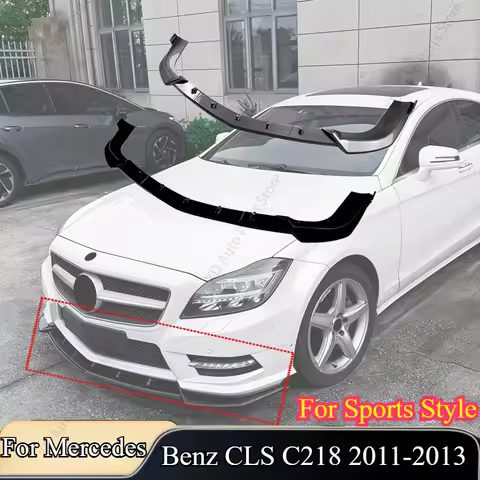 Car Front Bumper For Mercedes Benz CLS C218 For M Sports 2011-2013 Splitter Lip Chin Spoiler Auto Bo