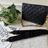 Coussin PM 小羊皮鏈帶/斜背二用枕頭包(黑色)